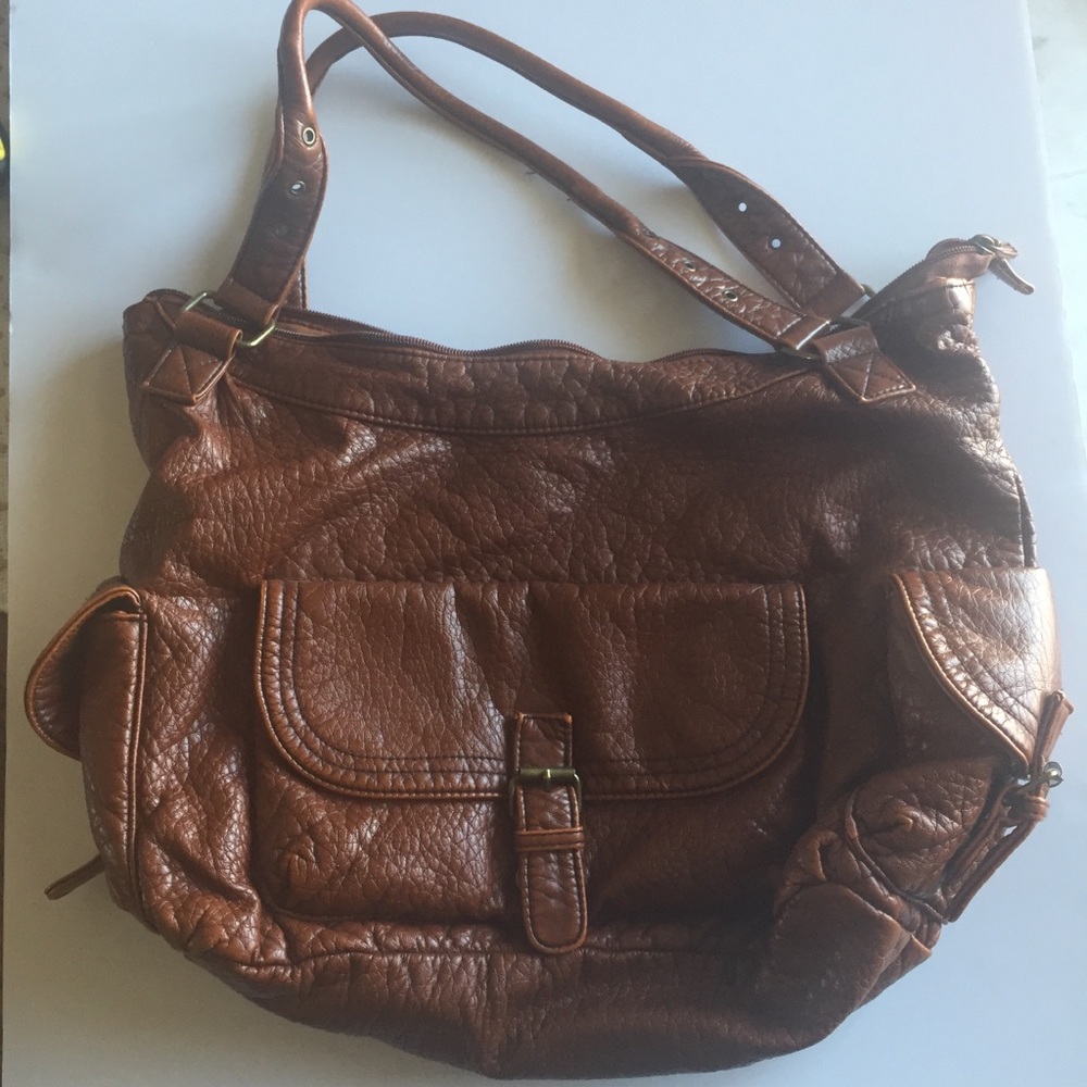 Burnt Orange Distressed Hobo Purse